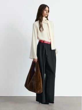 & Other Stories Black Wide-Leg Chinos